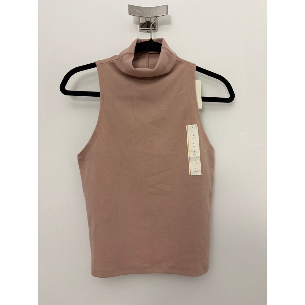 A New Day Blush Pink Mock Neck Sleeveless Tank Top Size S NWT Target